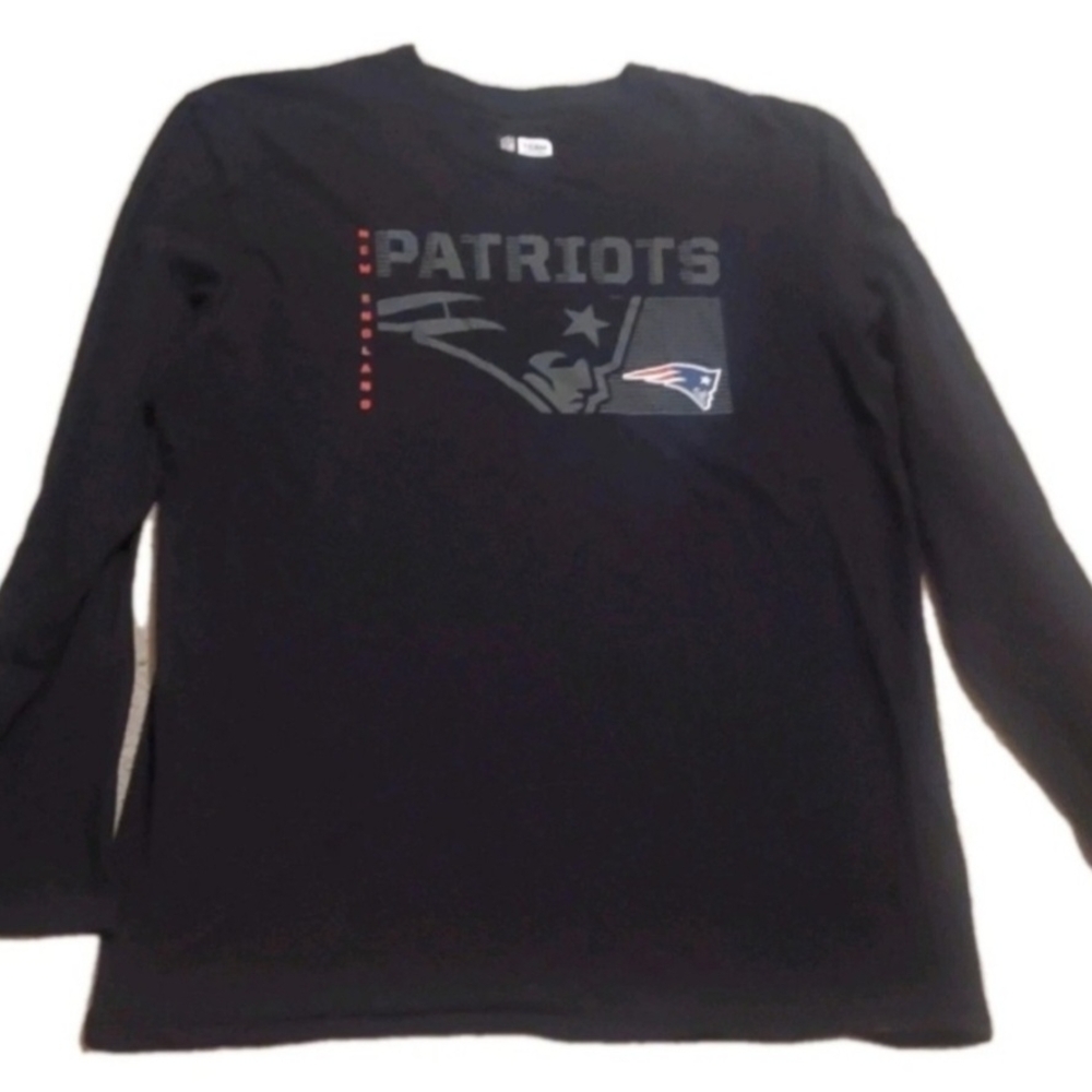 New England Patriots Men's Long Sleeve Black Tshirt Size XL